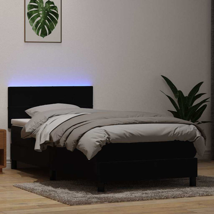 Resårsäng Med Madrass Och Led Sammet