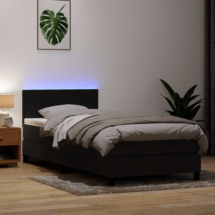 Resårsäng Med Madrass Och Led Sammet