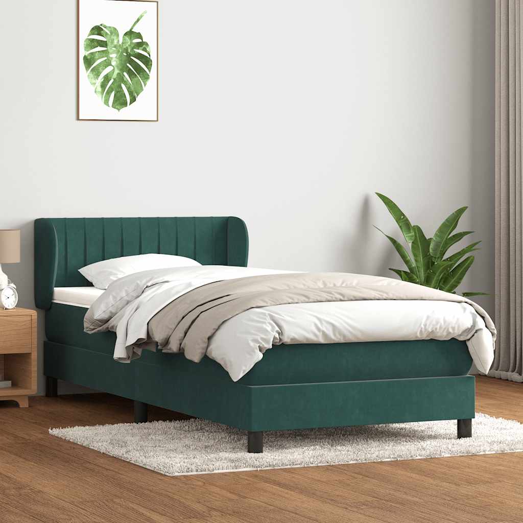 Resårsäng Med Madrass Sammet