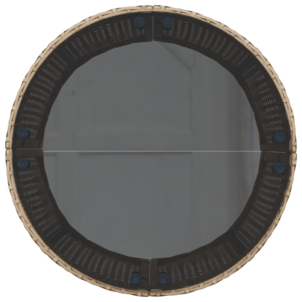 Trädgårdssoffa Med Bord Och Dynor Beige Konstrotting