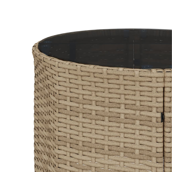 Trädgårdssoffa Med Bord Och Dynor Beige Konstrotting