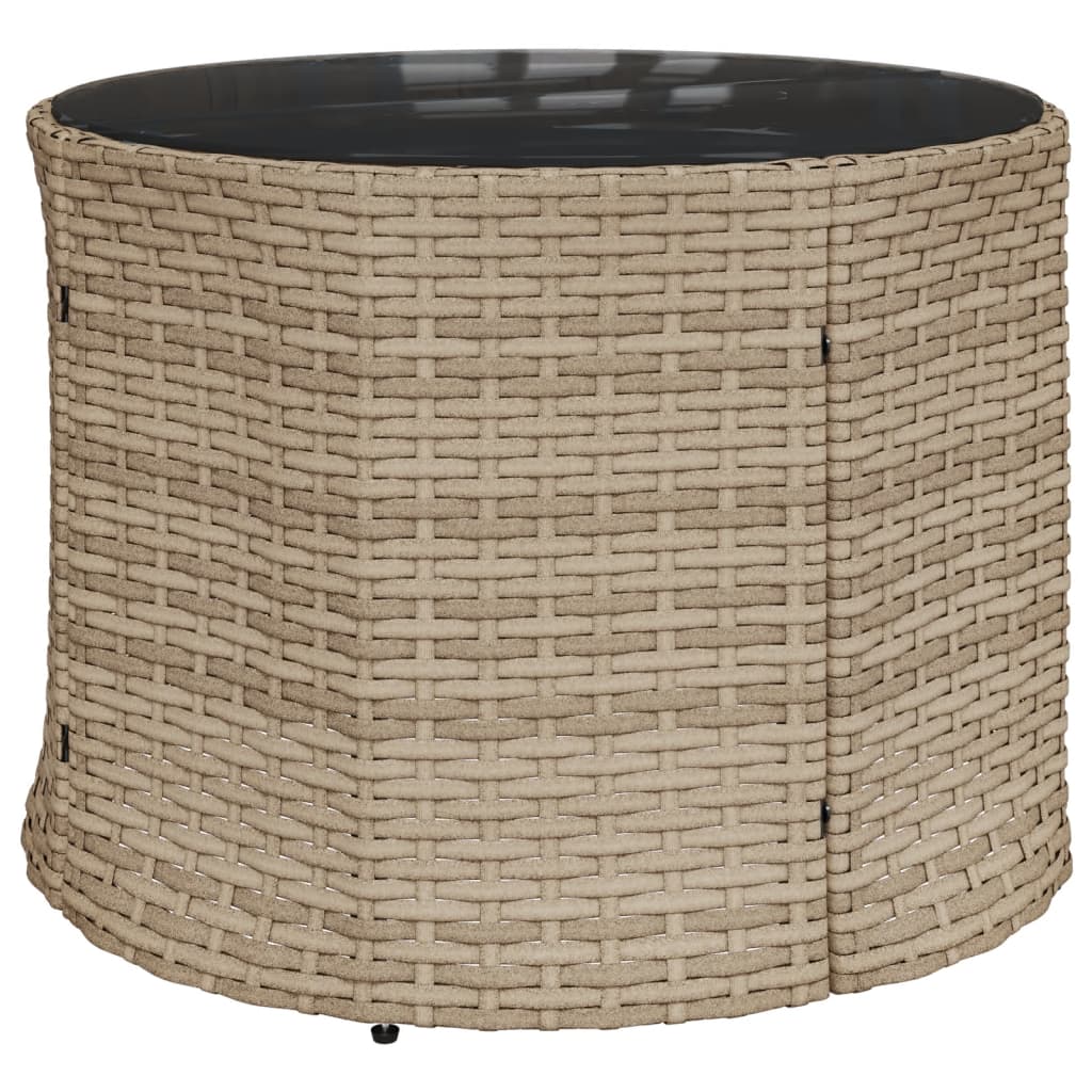 Trädgårdssoffa Med Bord Och Dynor Beige Konstrotting