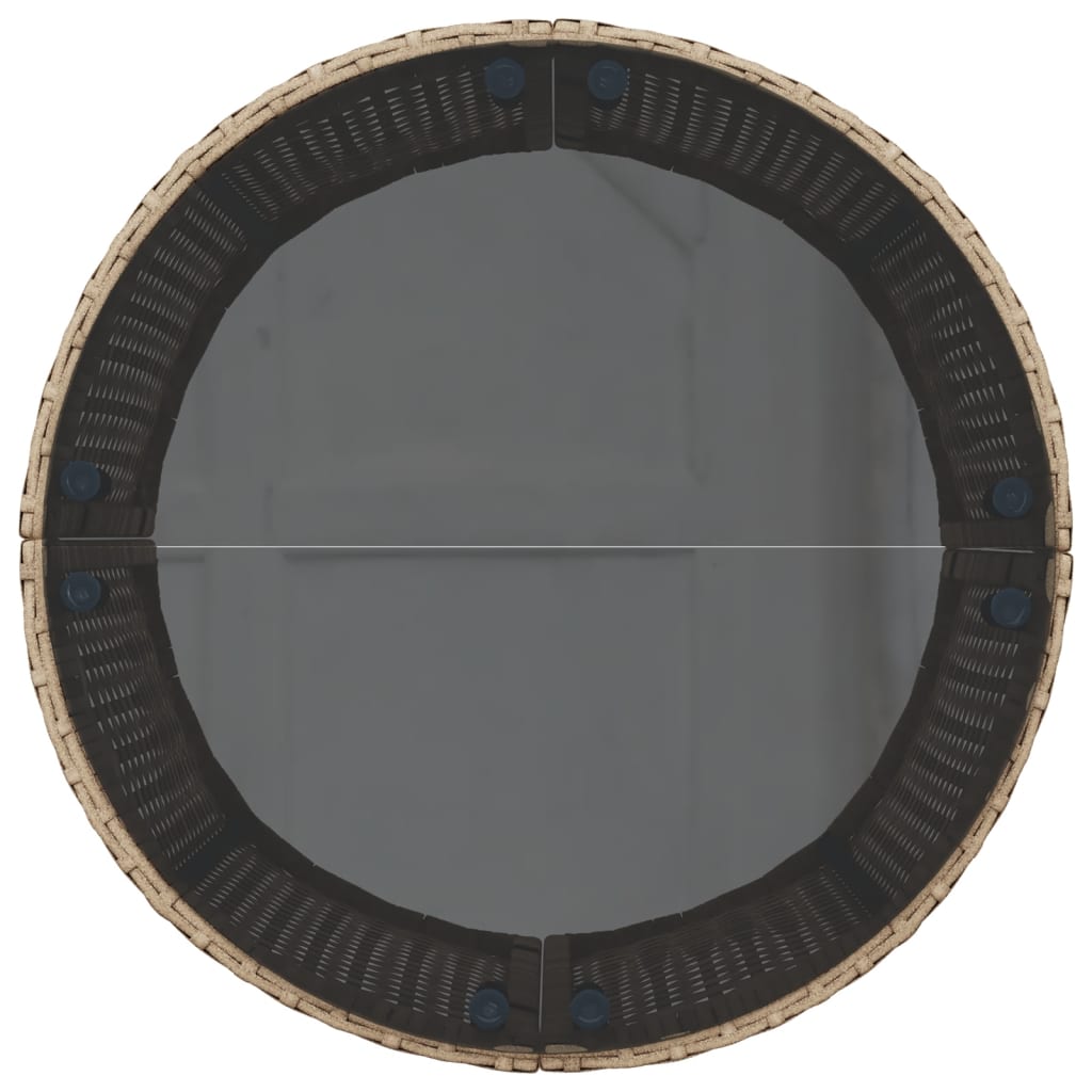 Trädgårdssoffa Med Bord Och Dynor Beige Konstrotting