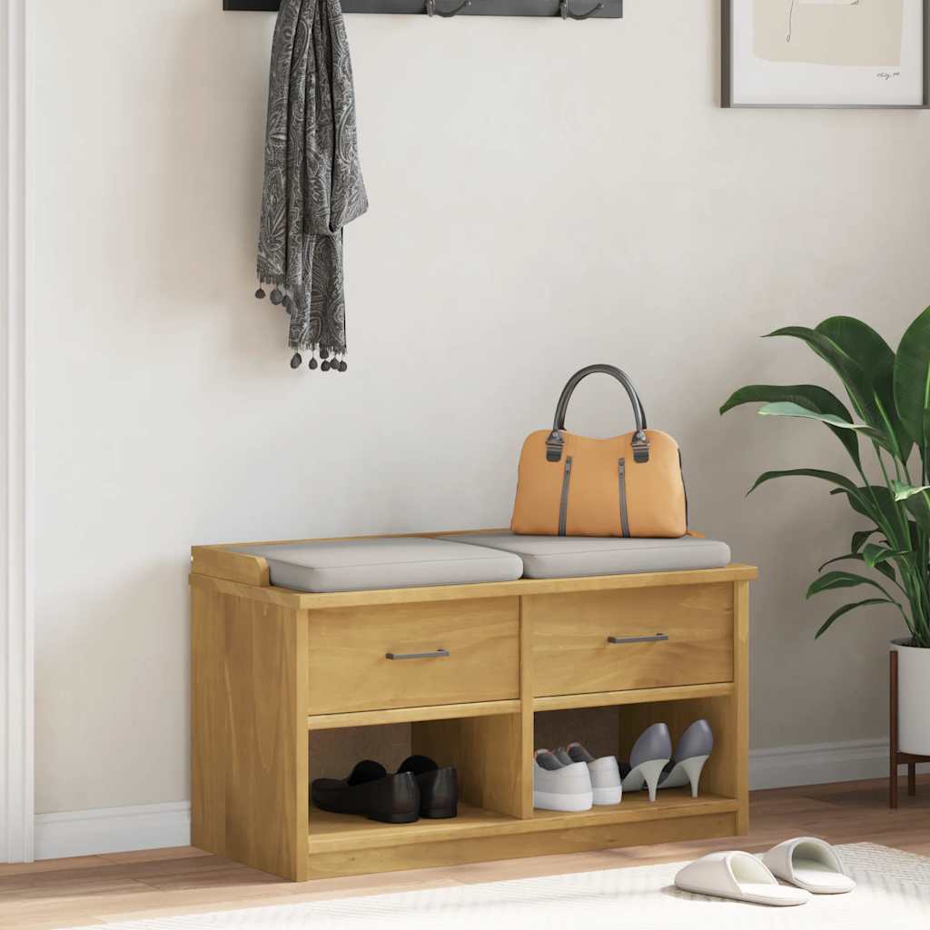 Hallbänk Sandnes 87X40X50 Cm Massiv Trä Furu
