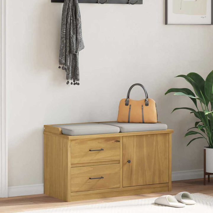 Hallbänk Sandnes 87X40X50 Cm Massiv Trä Furu