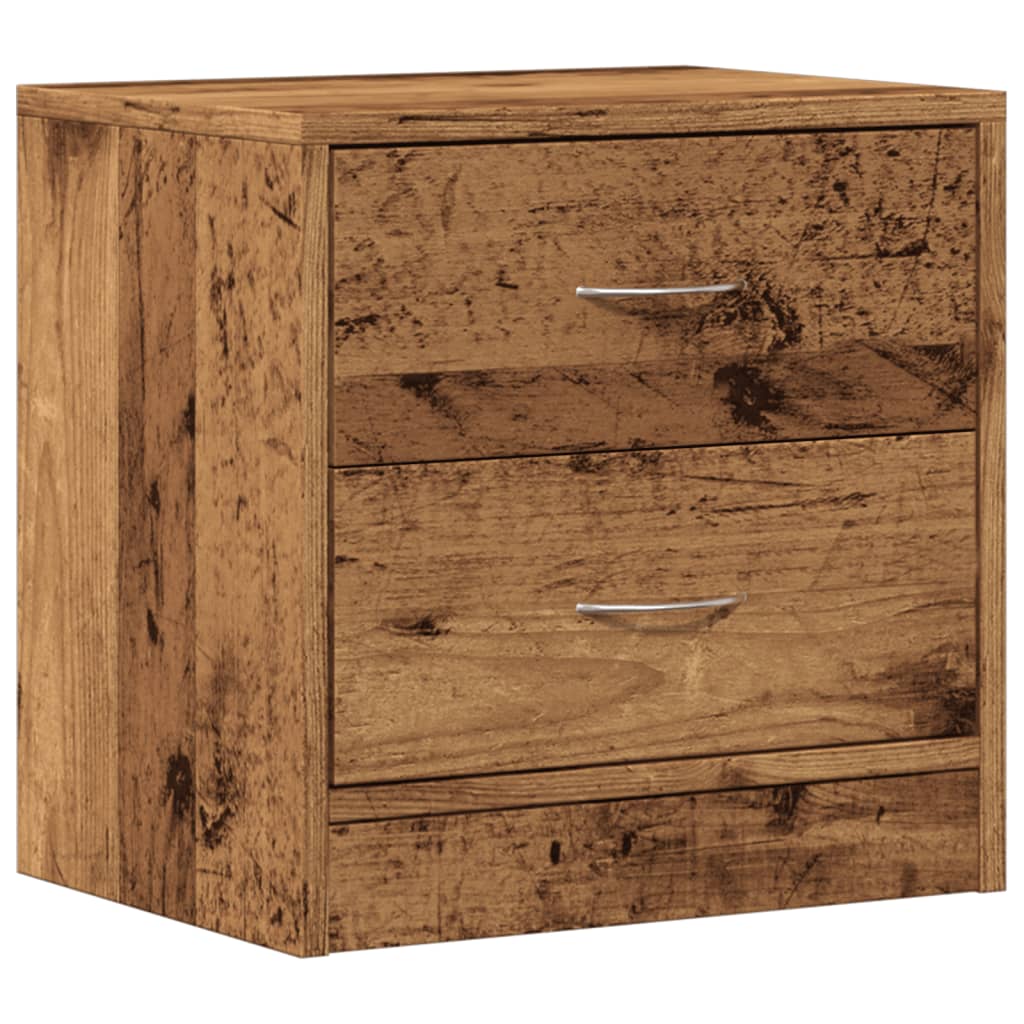 Sängbord Vittrat Trä 40X30X40 Cm Konstruerat Trä