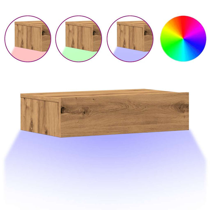 Tv-Bänk Med Led-Belysning 60X35X15,5 Cm