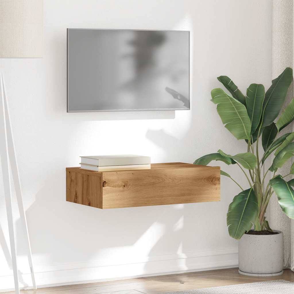 Tv-Bänk Med Led-Belysning 60X35X15,5 Cm