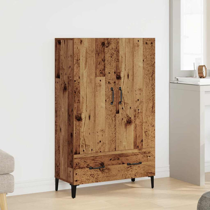 Högskåp Åldrat Trä 70X31X115 Cm Konstruerat Trä
