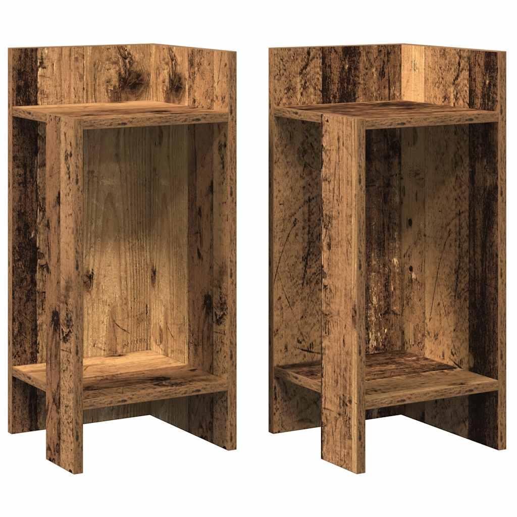 Sidobord 2 St Med Hylla 25,5X27X60 Cm
