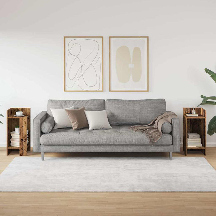 Sidobord 2 St Med Hylla 25,5X27X60 Cm