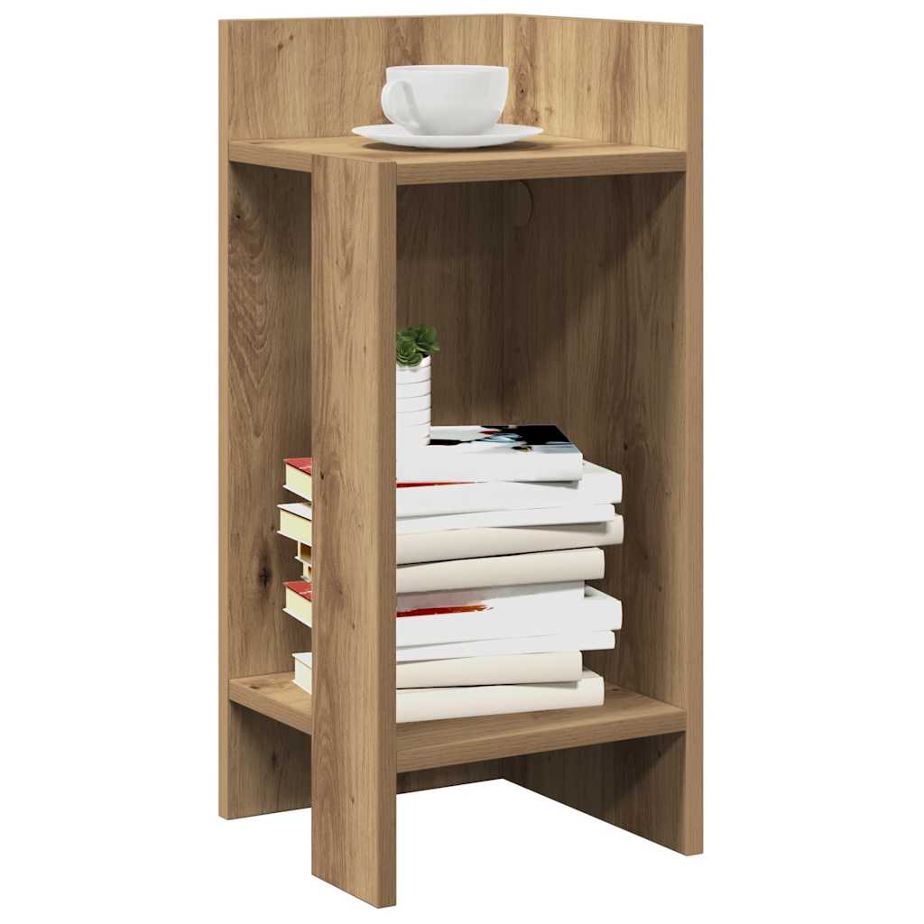 Sidobord 2 St Med Hylla 25,5X27X60 Cm