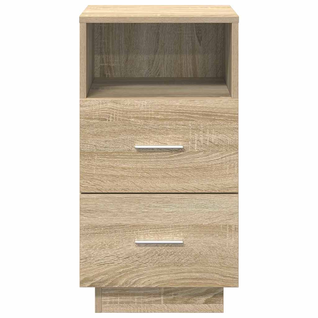 Sängbord 2 St Med 2 Lådor Sonoma-Ek 36X36X68 Cm