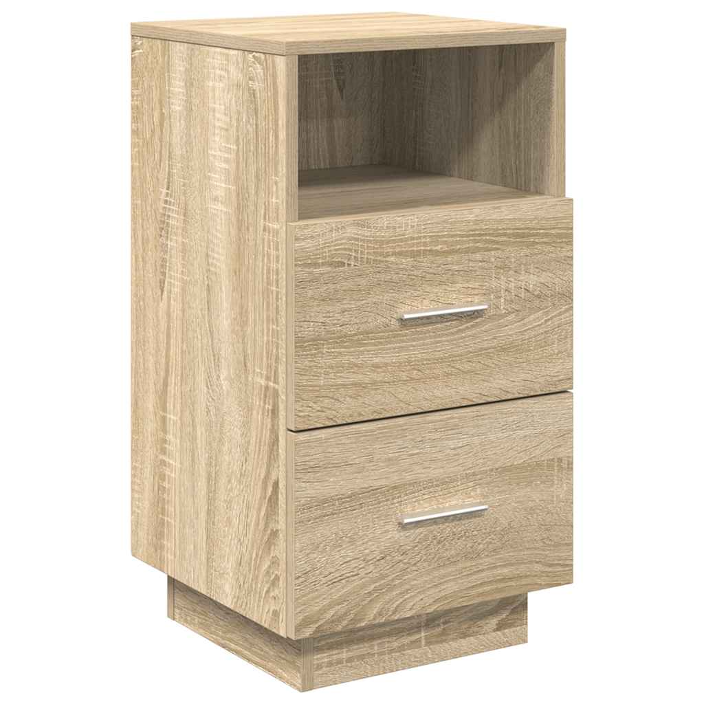 Sängbord 2 St Med 2 Lådor Sonoma-Ek 36X36X68 Cm
