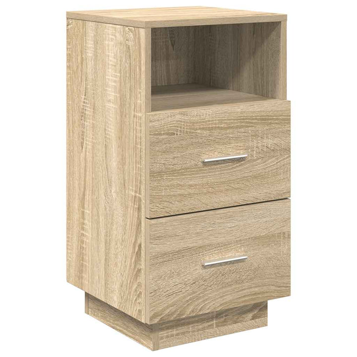Sängbord 2 St Med 2 Lådor Sonoma-Ek 36X36X68 Cm
