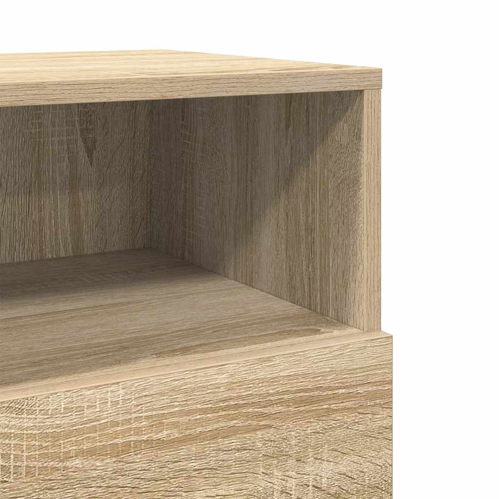 Sängbord 2 St Med 2 Lådor Sonoma-Ek 36X36X68 Cm