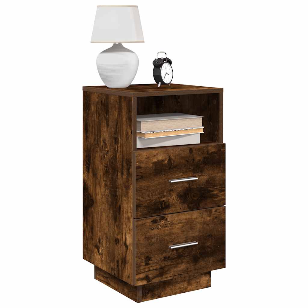 Sängbord 2 St Med 2 Lådor Sonoma-Ek 36X36X68 Cm