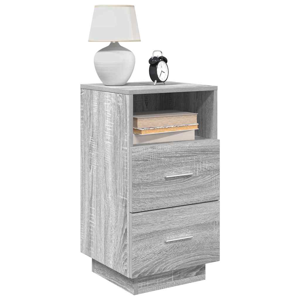 Sängbord 2 St Med 2 Lådor Sonoma-Ek 36X36X68 Cm