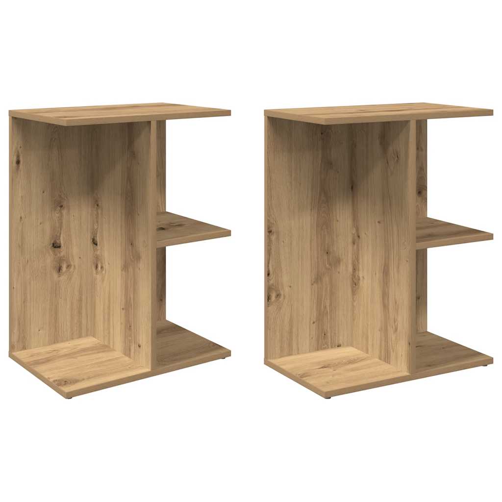 Sängbord 2 St 46,5X29X61 Cm Konstruerat Trä