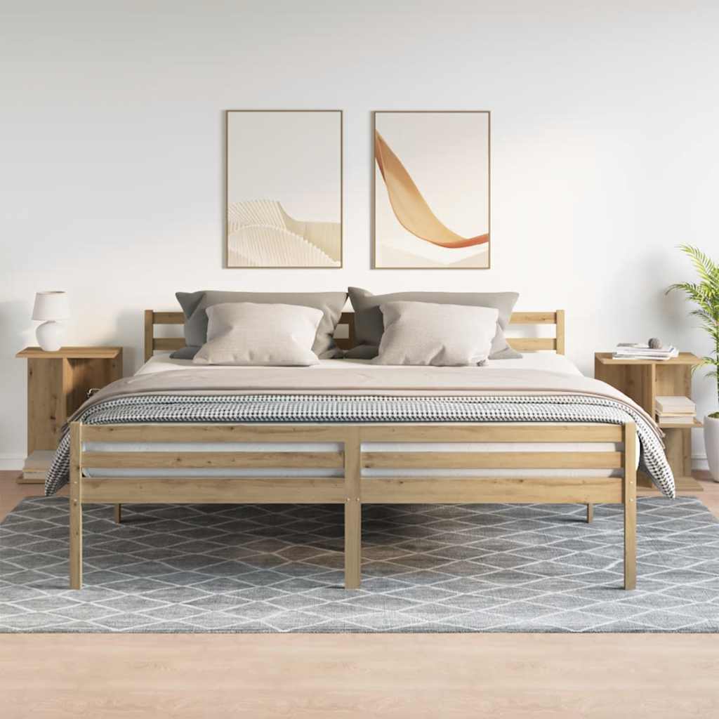 Sängbord 2 St 46,5X29X61 Cm Konstruerat Trä