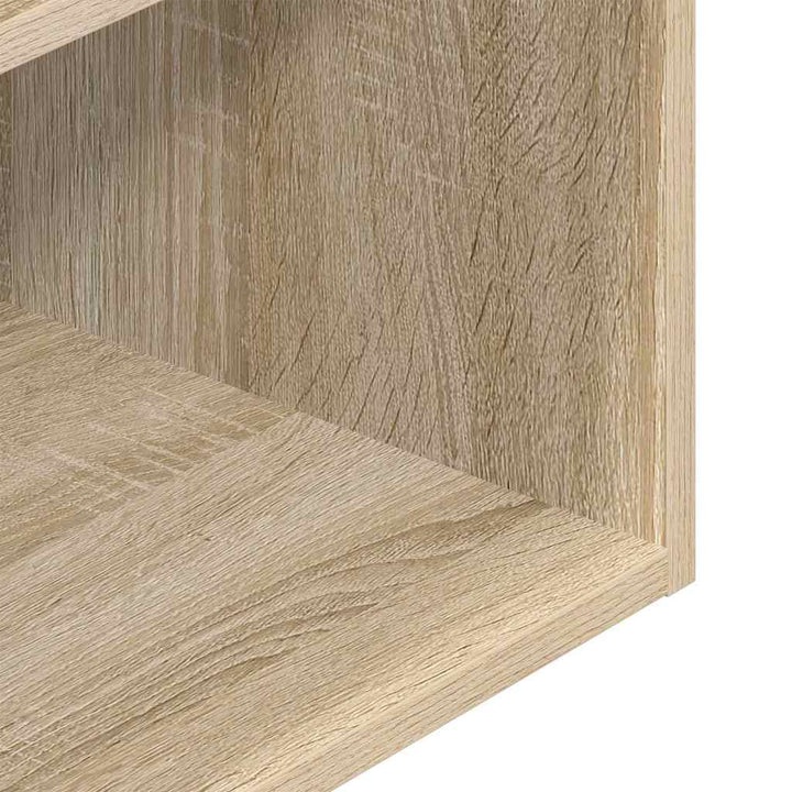 Sängbord 2 St Med Låda Sonoma-Ek 35X34X66,5 Cm