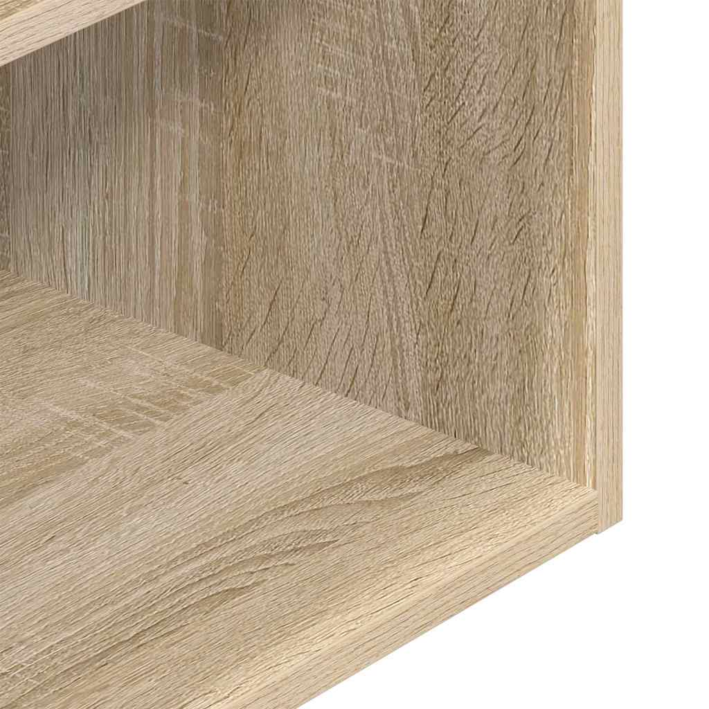 Sängbord 2 St Med Låda Sonoma-Ek 35X34X66,5 Cm