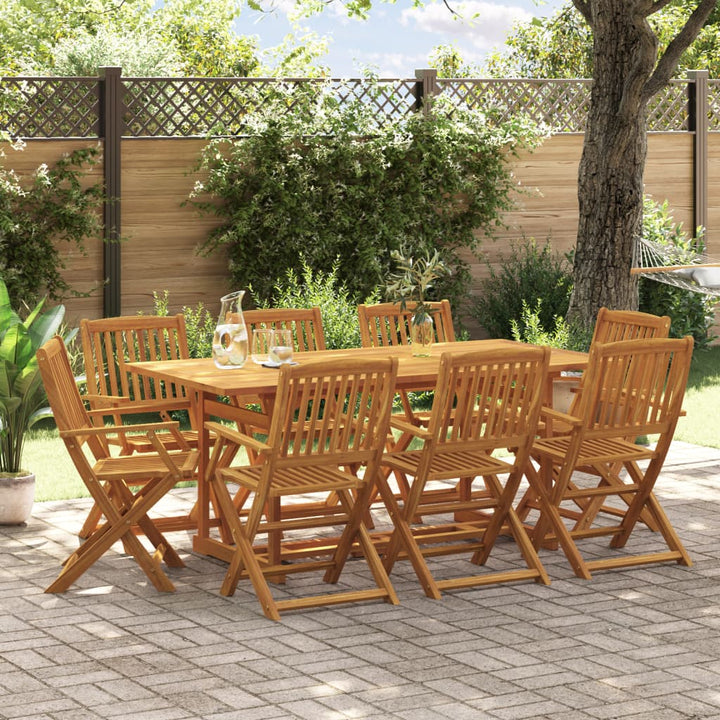 Matgrupp För Trädgården 9 Delar 180X90X75 Cm Massivt Akaciaträ