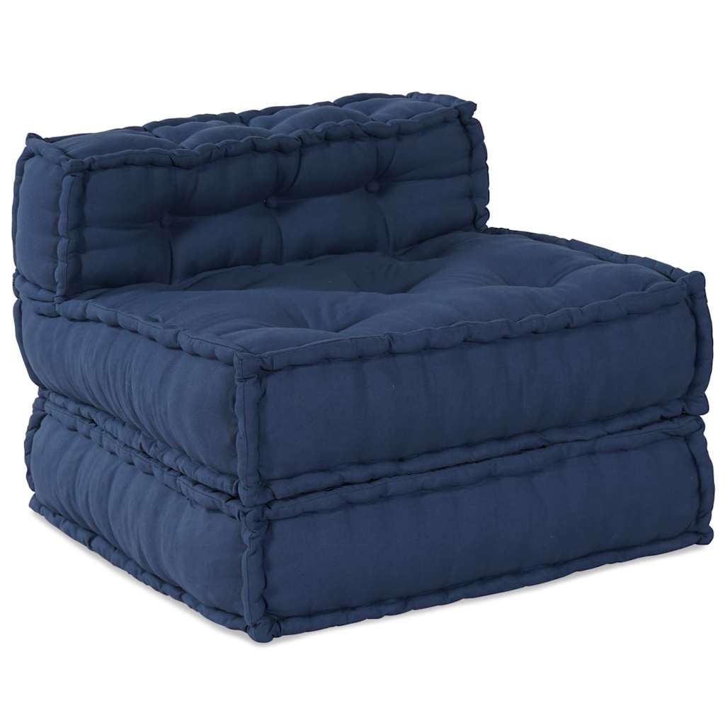Modulsofa Enhet Tyg Indigo 70 X 70 X 56 Cm
