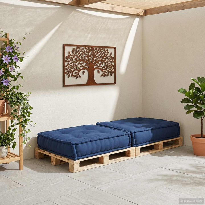 Modulsofa Enhet Tyg Indigo 70 X 70 X 36 Cm