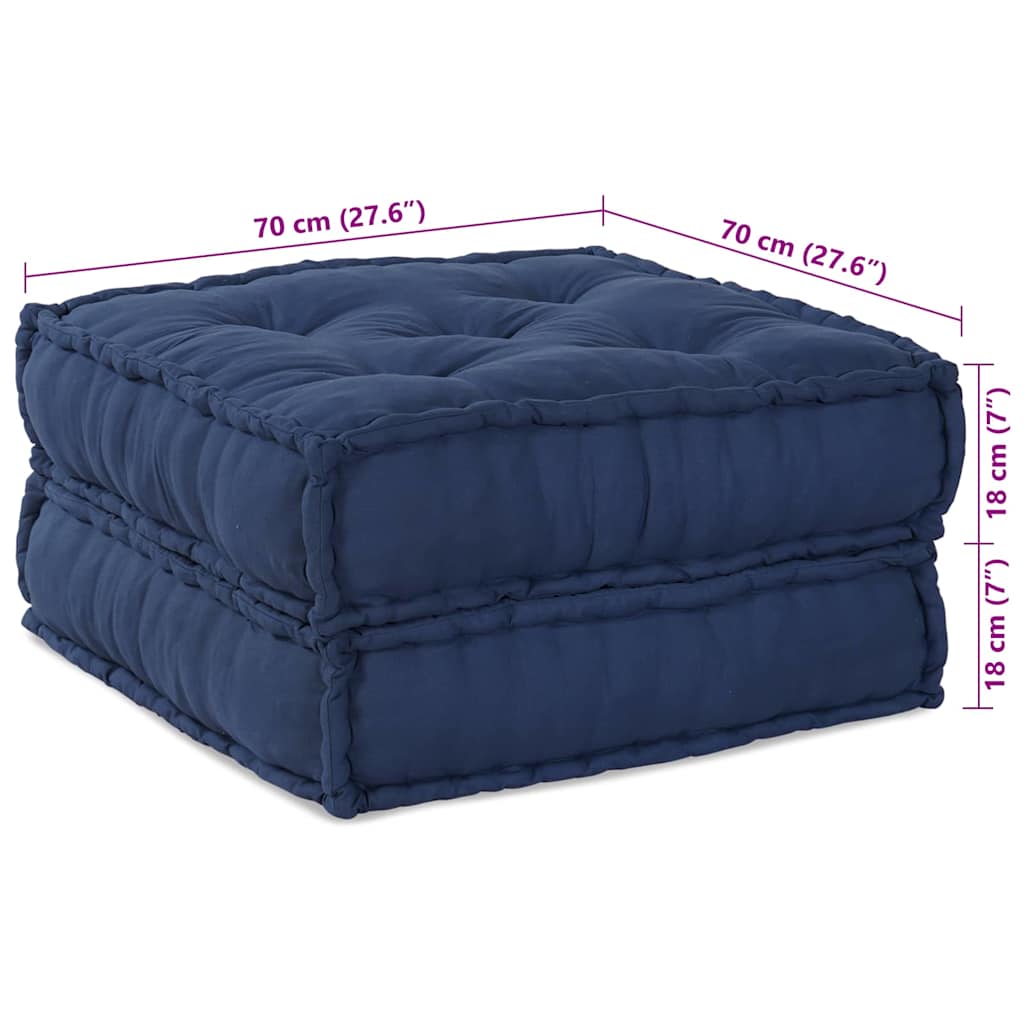Modulsofa Enhet Tyg Indigo 70 X 70 X 36 Cm