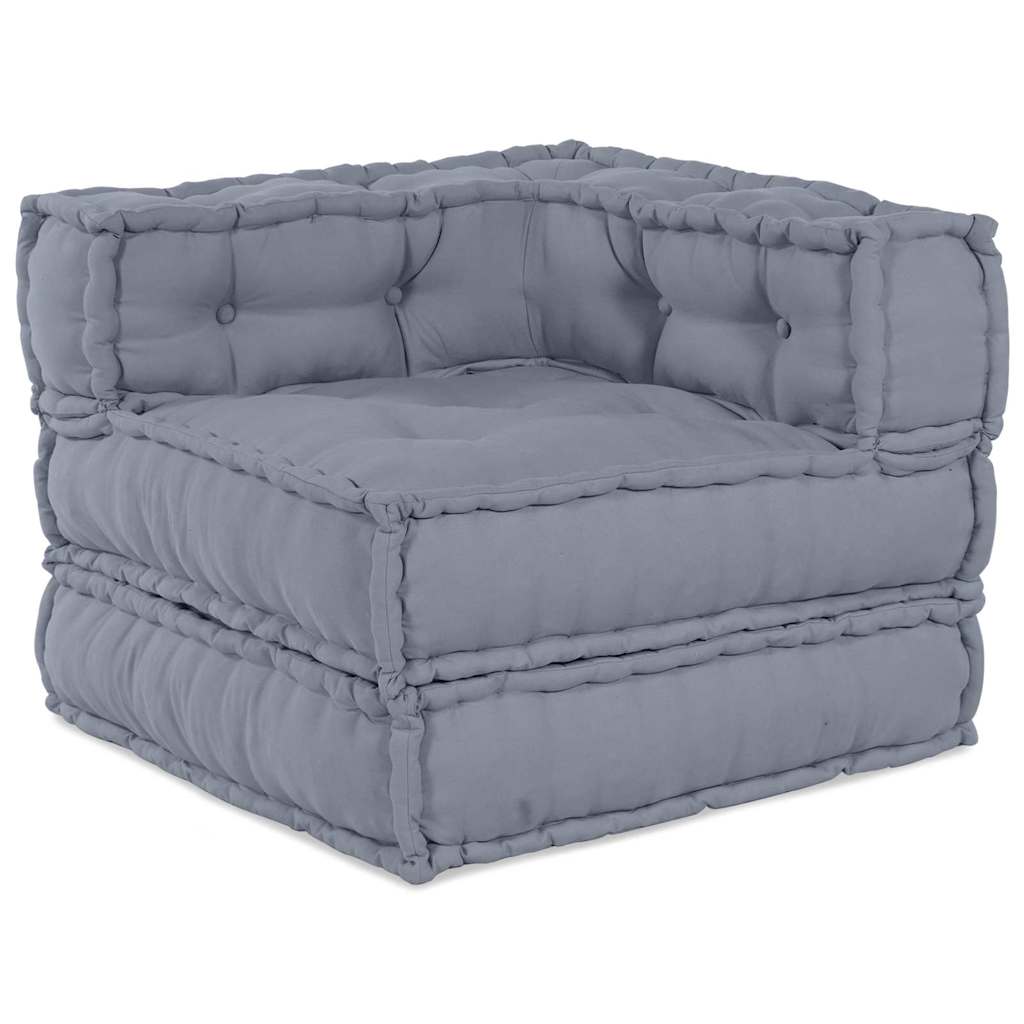 Modulsofa Enhet Tyg Grå 70 X 70 X 56 Cm