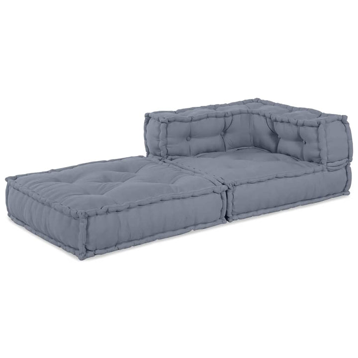 Modulsofa Enhet Tyg Grå 70 X 70 X 56 Cm