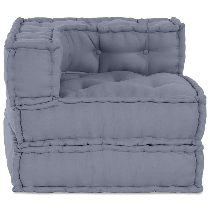 Modulsofa Enhet Tyg Grå 70 X 70 X 56 Cm