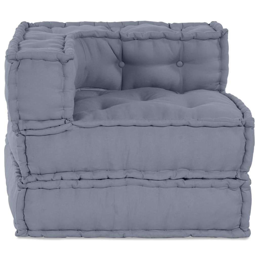 Modulsofa Enhet Tyg Grå 70 X 70 X 56 Cm