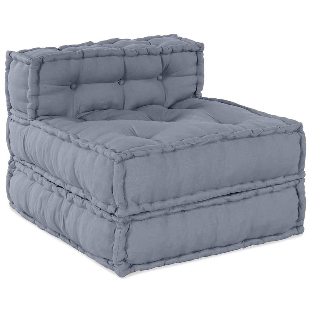 Modulsofa Enhet Tyg Grå 70 X 70 X 56 Cm