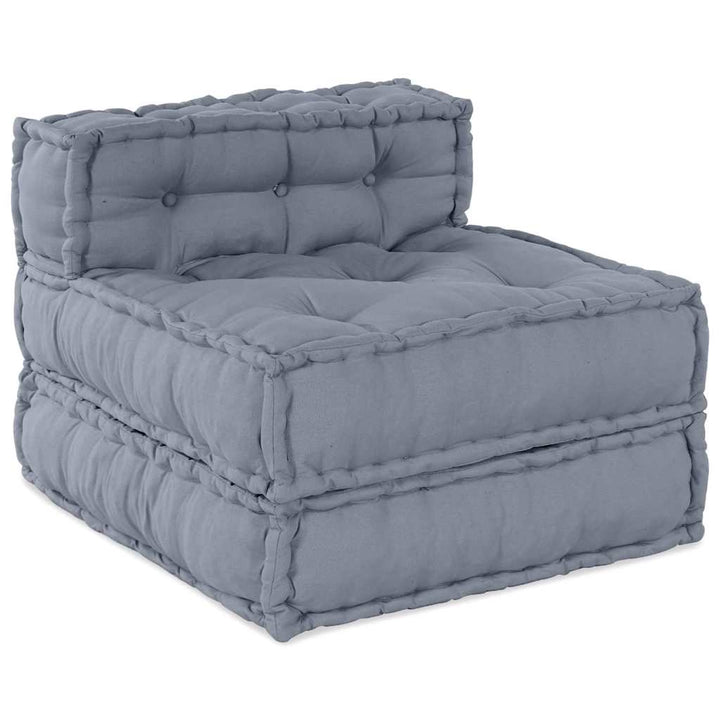 Modulsofa Enhet Tyg Grå 70 X 70 X 56 Cm