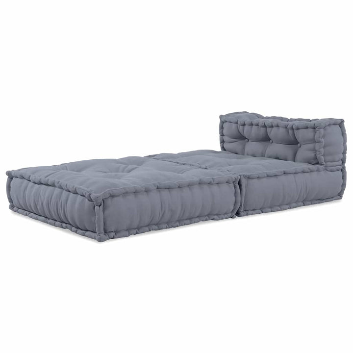 Modulsofa Enhet Tyg Grå 70 X 70 X 56 Cm