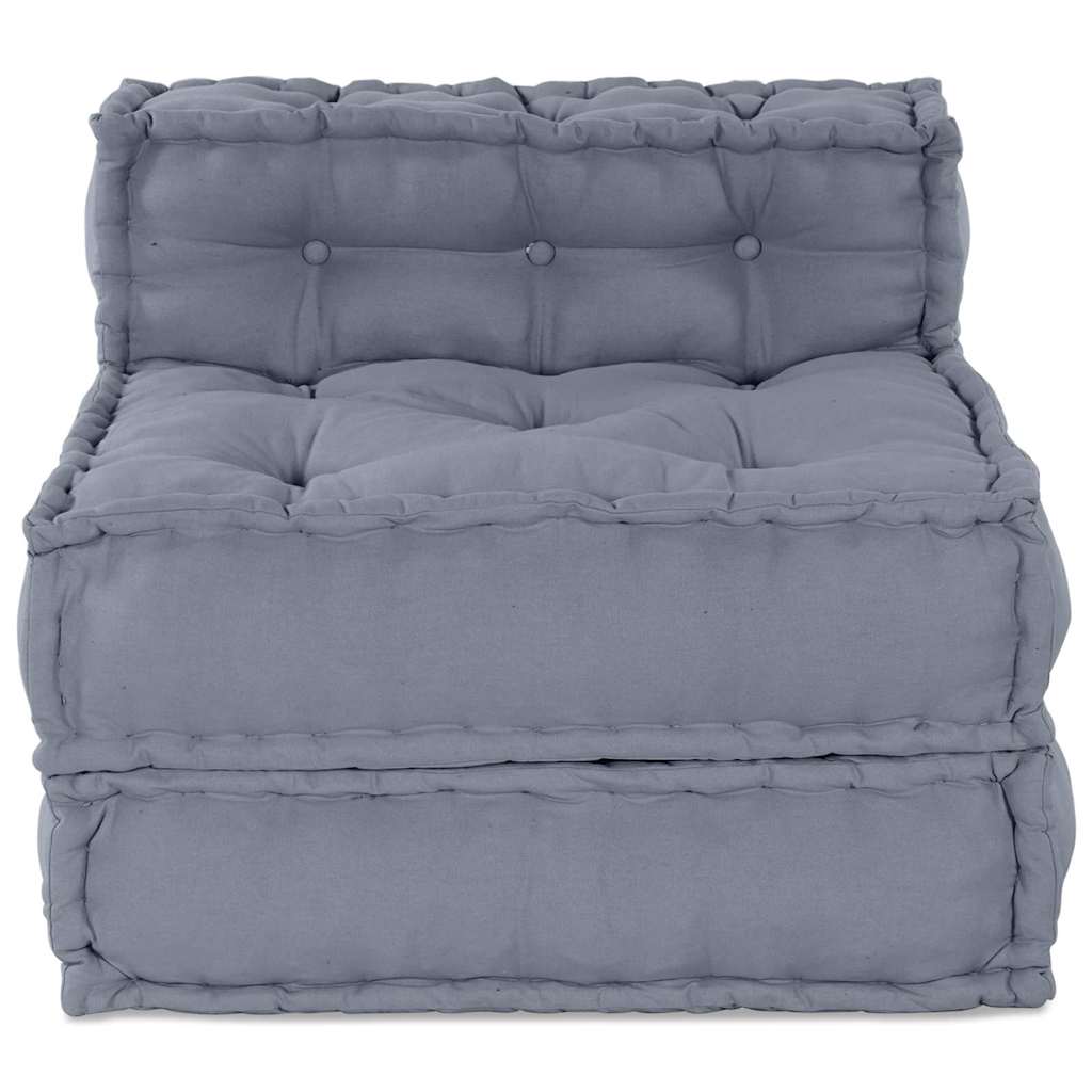 Modulsofa Enhet Tyg Grå 70 X 70 X 56 Cm