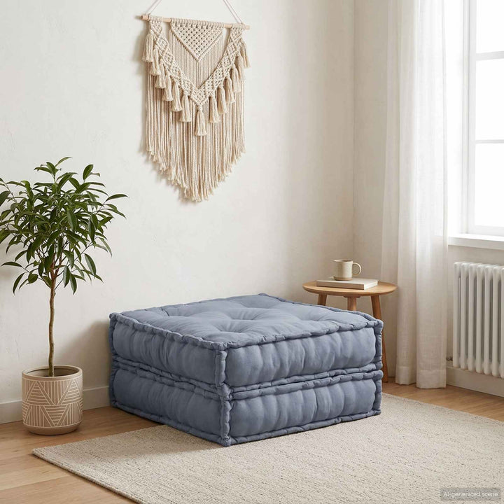 Modulsofa Enhet Tyg Grå 70 X 70 X 36 Cm