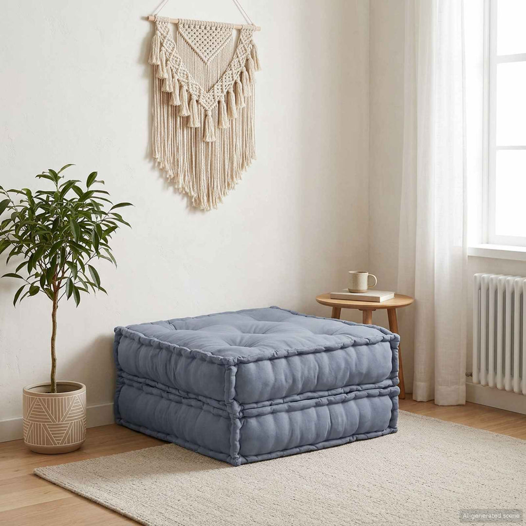 Modulsofa Enhet Tyg Grå 70 X 70 X 36 Cm