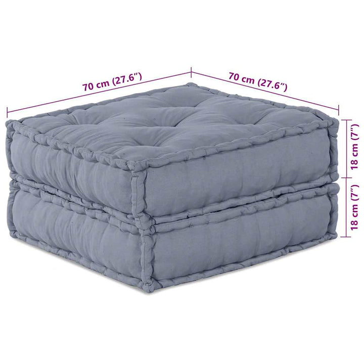 Modulsofa Enhet Tyg Grå 70 X 70 X 36 Cm