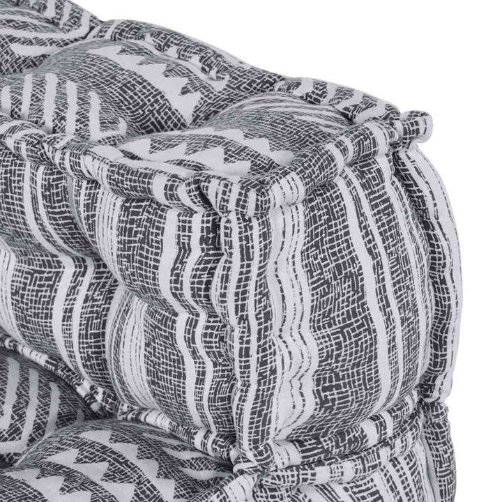 Modulsofa Enhet Grå Tryck 70 X 70 X 56 Cm Tyg
