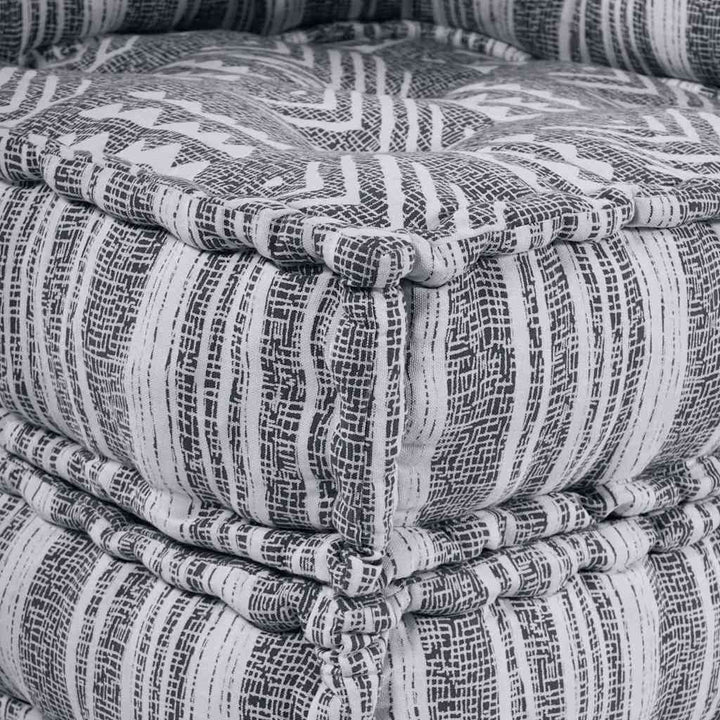 Modulsofa Enhet Grå Tryck 70 X 70 X 56 Cm Tyg