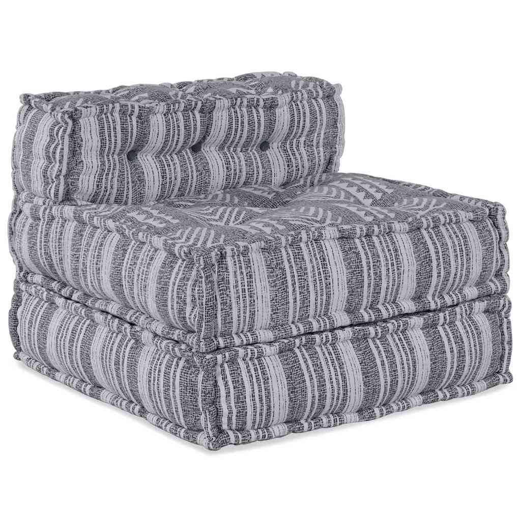 Modulsofa Enhet Grå Tryck 70 X 70 X 56 Cm Tyg