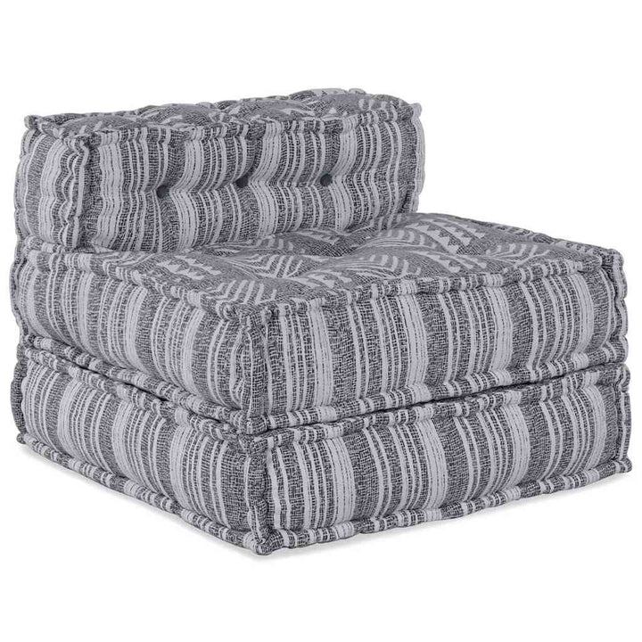 Modulsofa Enhet Grå Tryck 70 X 70 X 56 Cm Tyg