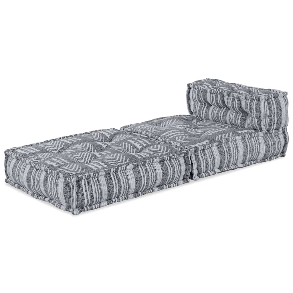 Modulsofa Enhet Grå Tryck 70 X 70 X 56 Cm Tyg