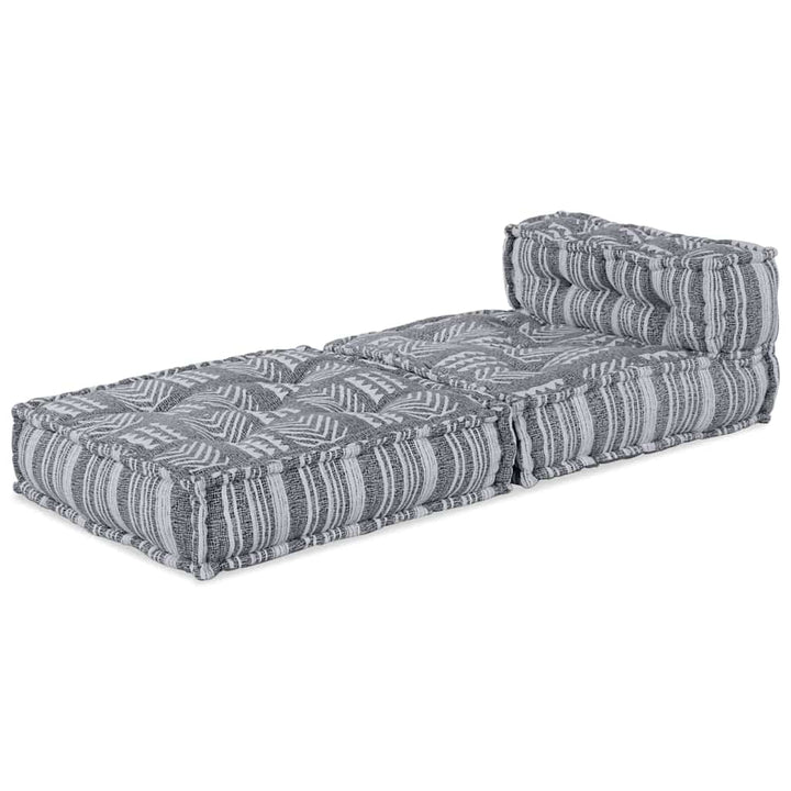 Modulsofa Enhet Grå Tryck 70 X 70 X 56 Cm Tyg