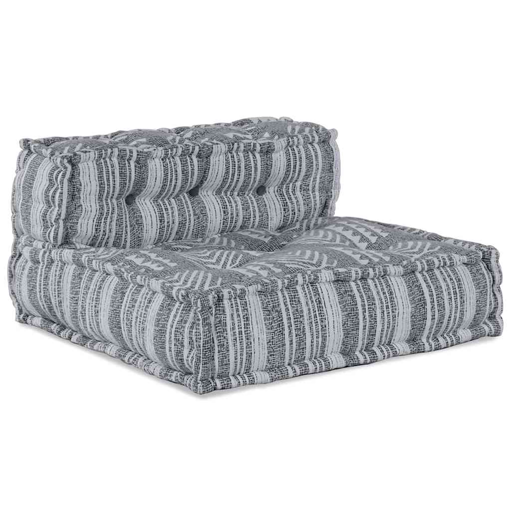 Modulsofa Enhet Grå Tryck 70 X 70 X 56 Cm Tyg