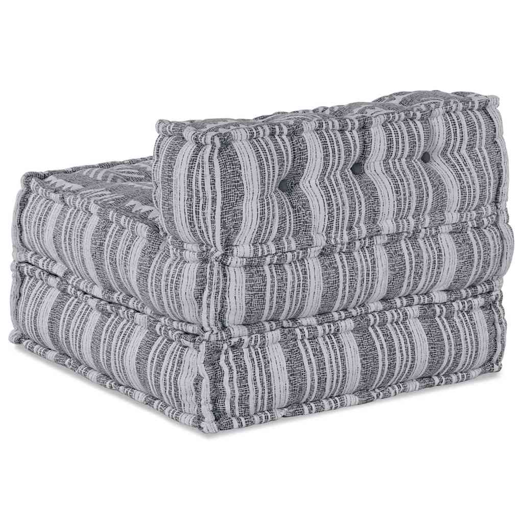Modulsofa Enhet Grå Tryck 70 X 70 X 56 Cm Tyg