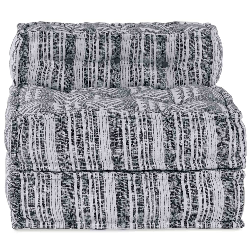 Modulsofa Enhet Grå Tryck 70 X 70 X 56 Cm Tyg